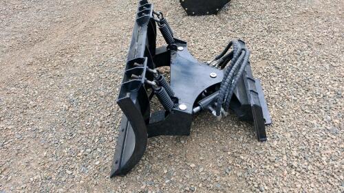 Mini Skid Steer Hydraulic Snow Plow Attachment 39", Universal Quick Attach, - 4
