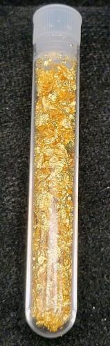 (5) 3" Long Bottles of Gold Flake/Leaf Gold - 2
