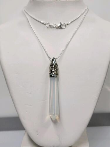 Opal Hexagonal Cut Gemstone 24" Necklace