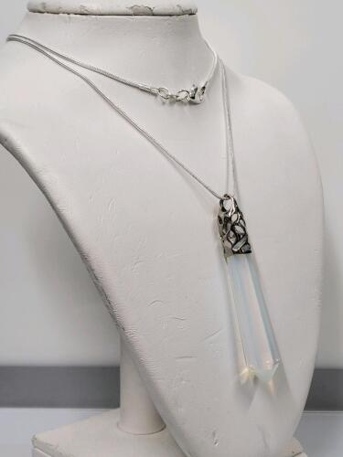 Opal Hexagonal Cut Gemstone 24" Necklace - 2