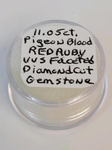 11.05ct Pigeon Blood Red Ruby VVS Faceted Diamond Cut Gemstone - 4