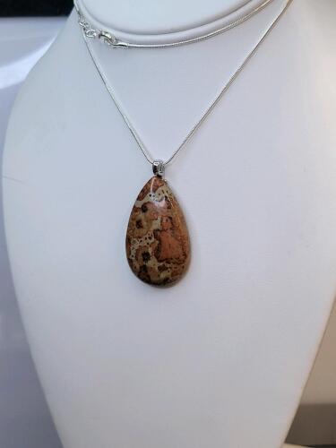 42ct Natural Designer Astroid Jasper Gemstone Necklace - 3