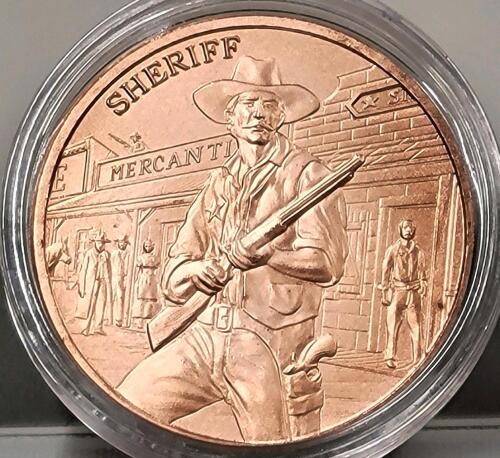 Set of 6 "Wild West" Series 1oz. Copper Rounds - 2