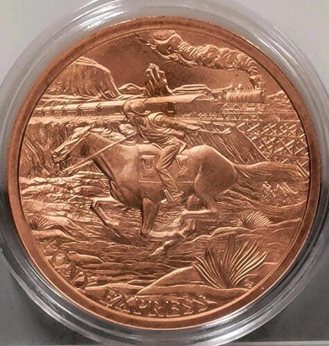Set of 6 "Wild West" Series 1oz. Copper Rounds - 5