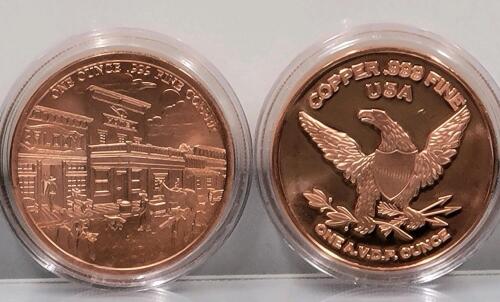 Set of 6 "Wild West" Series 1oz. Copper Rounds - 8