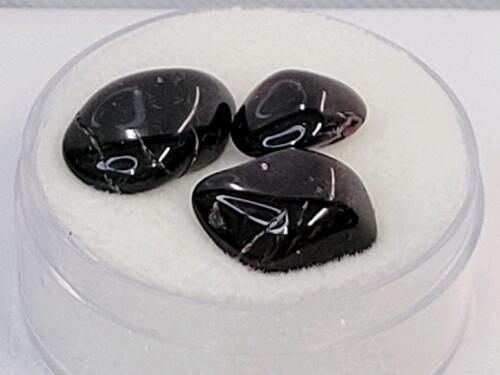 24.10ct Natural Idaho Star Garnets, Tumbled & Polished, Gemstones