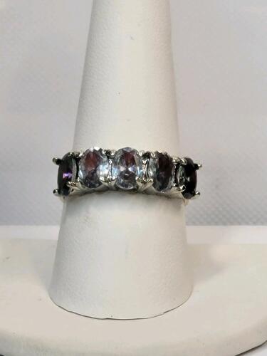 Mystic Rainbow Topaz 5-Stone Ring, Size 9 - 2