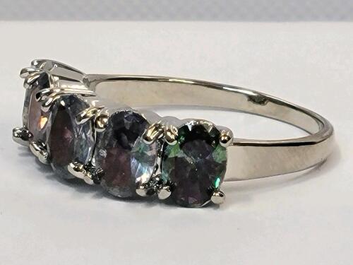 Mystic Rainbow Topaz 5-Stone Ring, Size 9 - 5