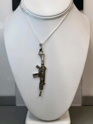 AK-47 Necklace on 24" Chain