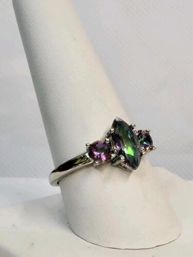 Mystic Rainbow Topaz Marquise Cut Ring, Size 10 - 3