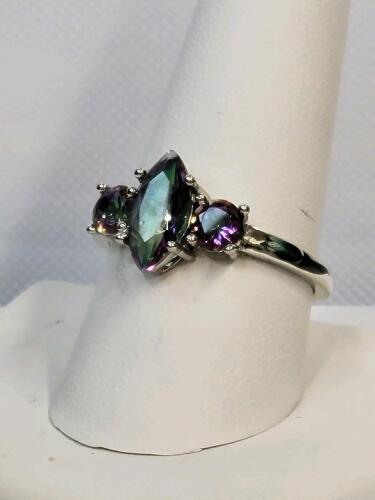 Mystic Rainbow Topaz Marquise Cut Ring, Size 10 - 4