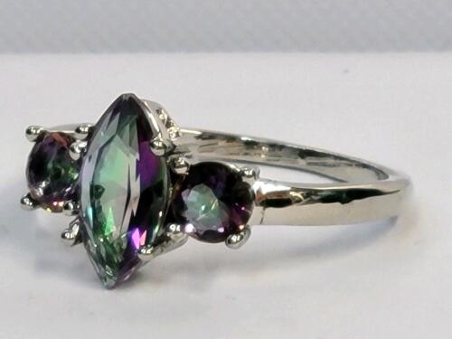 Mystic Rainbow Topaz Marquise Cut Ring, Size 10 - 5