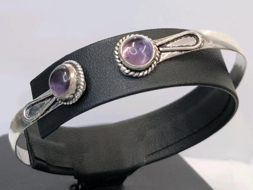 Amethyst Cuff Bracelet - 3