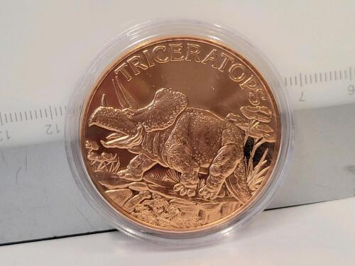 (6) Different 1oz. Copper Dinosaur Rounds - 4