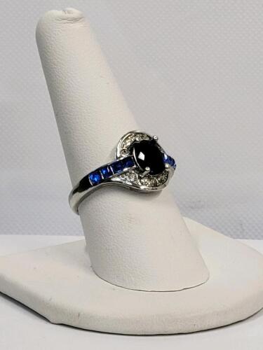 9-Stone Blue Sapphire Ring, Size 8&frac12; - 3