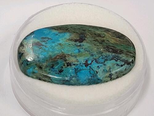 38.55ct Natural Blue Green Shattuckite Crysocolla Gemstone Cabochon - 2