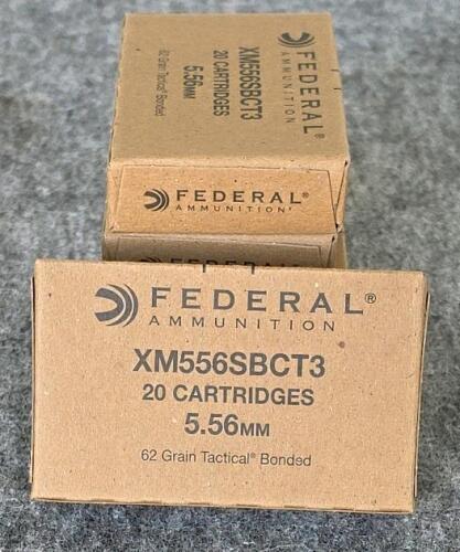 Rare 5.56mm - 200rds (Formally Known as the FBI Load) Federal XM556SBCT3 62 Grain Tactical Bonded Ammunition, Stripper Clips Included - 2