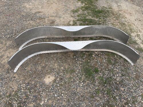 Pair Aluminum Diamond Plate Tandem Axle Trailer Fenders
