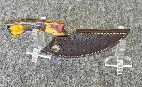 Custom Fixed and Folding Knives with Sheaths &ndash; Damascus Steel, Unique Handles, Excellent Condition - 3