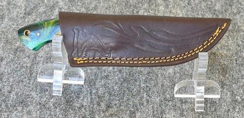 Custom Fixed-Blade Hunting & Neck Knives Set &ndash; Damascus Steel, Sheaths, Gut Hook, Mini Keychain - 3