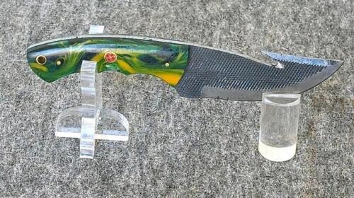 Custom Fixed-Blade Hunting & Neck Knives Set &ndash; Damascus Steel, Sheaths, Gut Hook, Mini Keychain - 4