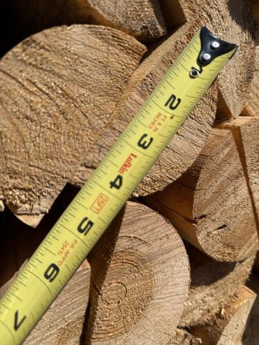 16 ft x 4 in Pressure-Treated Half Round Wood Fence Posts, Bundle, Flat Ends 100 Qty - 4