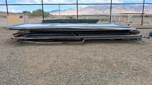 12' x 12' Portable Livestock Shelter Kit with Galvanized Steel Frame and Roof Panels & 2 Extra Gate Panels - 2