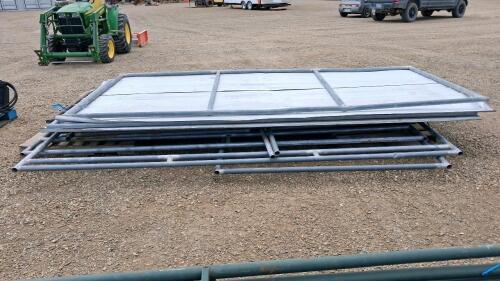 12' x 12' Portable Livestock Shelter Kit with Galvanized Steel Frame and Roof Panels & 2 Extra Gate Panels - 5
