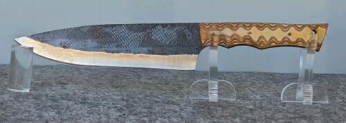 Handmade High-Carbon Steel Knife Set, Chef, Bread, & Slicer, Custom Multi-Laminate Handles - 3