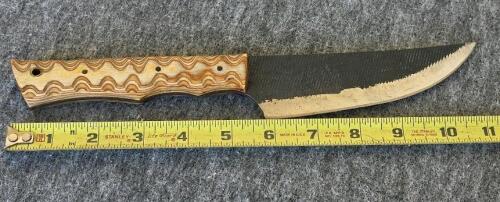 Handmade High-Carbon Steel Knife Set, Chef, Bread, & Slicer, Custom Multi-Laminate Handles - 6