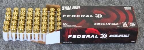 Federal American Eagle 9mm Luger 115gr FMJ Brass Ammunition, 200 Rounds, USA - 4