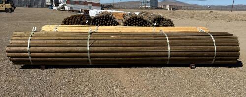 Treated Half Round Wood Fence Posts, Approx 4" x 16'