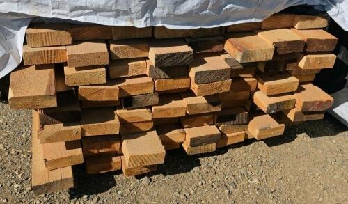 Stack of Rough Sawn Lumber, 2"x 6" x 12', Qty ~80 - 2