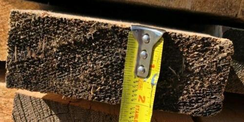 Stack of Rough Sawn Lumber, 2"x 6" x 12', Qty ~80 - 4