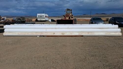 30ft Gated Irrigation PVC Pipes, 12" Diameter, Bell End, White, 21 Qty - 2