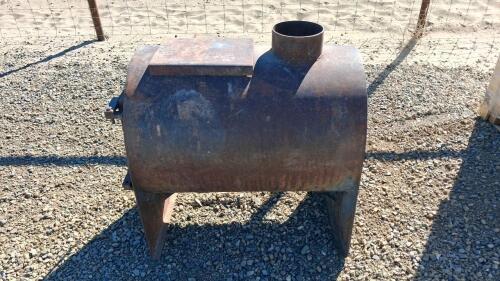 Heavy Steel Barrel Wood Stove, Approx. 32"x22"x28", 6" Flue, Welded Legs, Rustic - 4