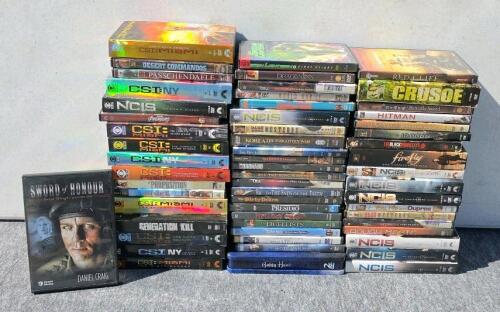 Large DVD Collection: CSI, NCIS, Firefly Complete Series, Movies, Box Sets, 53+ Titles