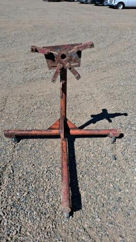 Engine Stand, 1,000 lbs Capacity, 4 Adjustable Arms, Rotating Head, Red Finish