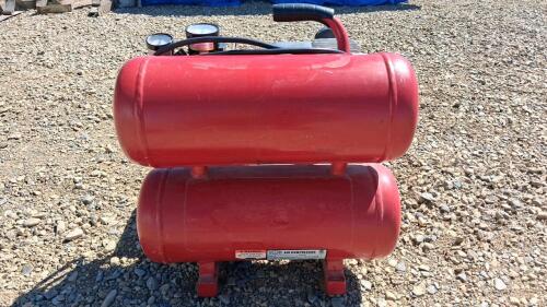 Campbell Hausfeld DC04000 1.8 HP 4-Gallon Twin Tank Air Compressor, 125 PSI, 3.7 CFM @ 90 PSI - 3