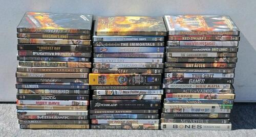 Lot of 48 DVD Movies & TV, Mix of Comedy, Westerns, Action, Includes Bones S1, Gran Torino