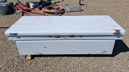 Delta Steel Jobsite Tool Box, Approx. 60"x24"x28", Lockable, Heavy Duty Storage Chest