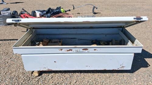 Delta Steel Jobsite Tool Box, Approx. 60"x24"x28", Lockable, Heavy Duty Storage Chest - 2