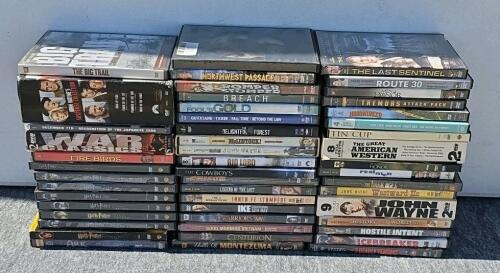 Large Mixed DVD Movie Lot ~44 Titles, Harry Potter, War, John Wayne Classics, Box Sets