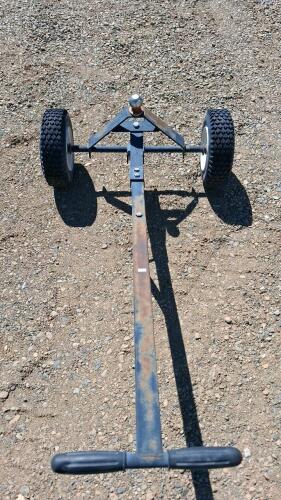 Manual Trailer Dolly with 2" Hitch Ball & Heavy-Duty Steel Cart, 30"x14" Platform, Pneumatic Tires - 3