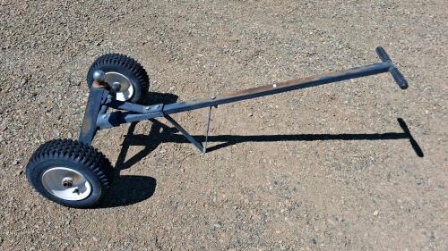 Manual Trailer Dolly with 2" Hitch Ball & Heavy-Duty Steel Cart, 30"x14" Platform, Pneumatic Tires - 4