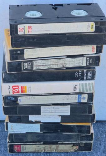 Large VHS Tape Lot (~70) Mixed Home Recordings & Commercial Movies, RCA Kodak T-120, VCR Cleaner - 18