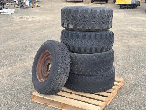 BFGoodrich, Goodyear, Cooper 12-16.5LT All-Terrain Truck Tires on 16.5" 8-Lug Steel Wheels (Set of 5)
