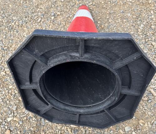 PVC Traffic Safety Cones with Reflective Bands, 10 Qty - 2