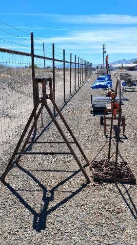 Mineshaft Lift Tripod w/ Steel Basket - 2