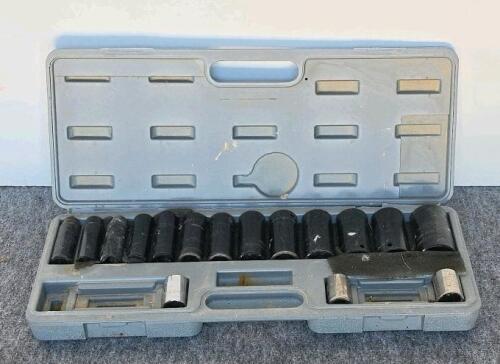 RAM TOOLS 15-Piece 1/2" Drive Impact Socket Set with Case